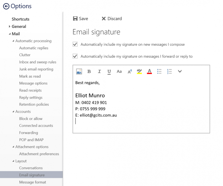 how to add email signature image in outlook